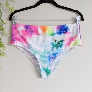 Rainbow Tie Dye Swim Bikini Bottoms